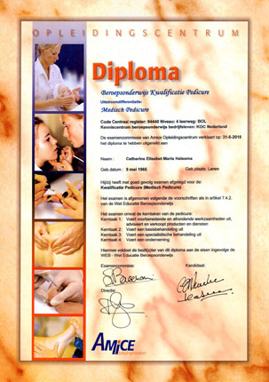 Diploma Medisch Pedicure